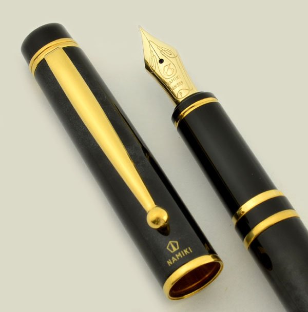 Pilot Namiki Grance Fountain Pen - Black & Grey, 14k Fine (Near